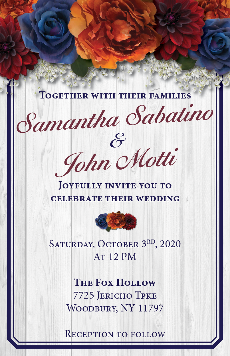 John and Sam Wedding Invitation