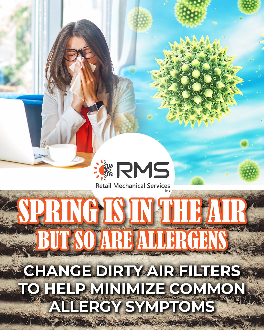 Allergens prevention post