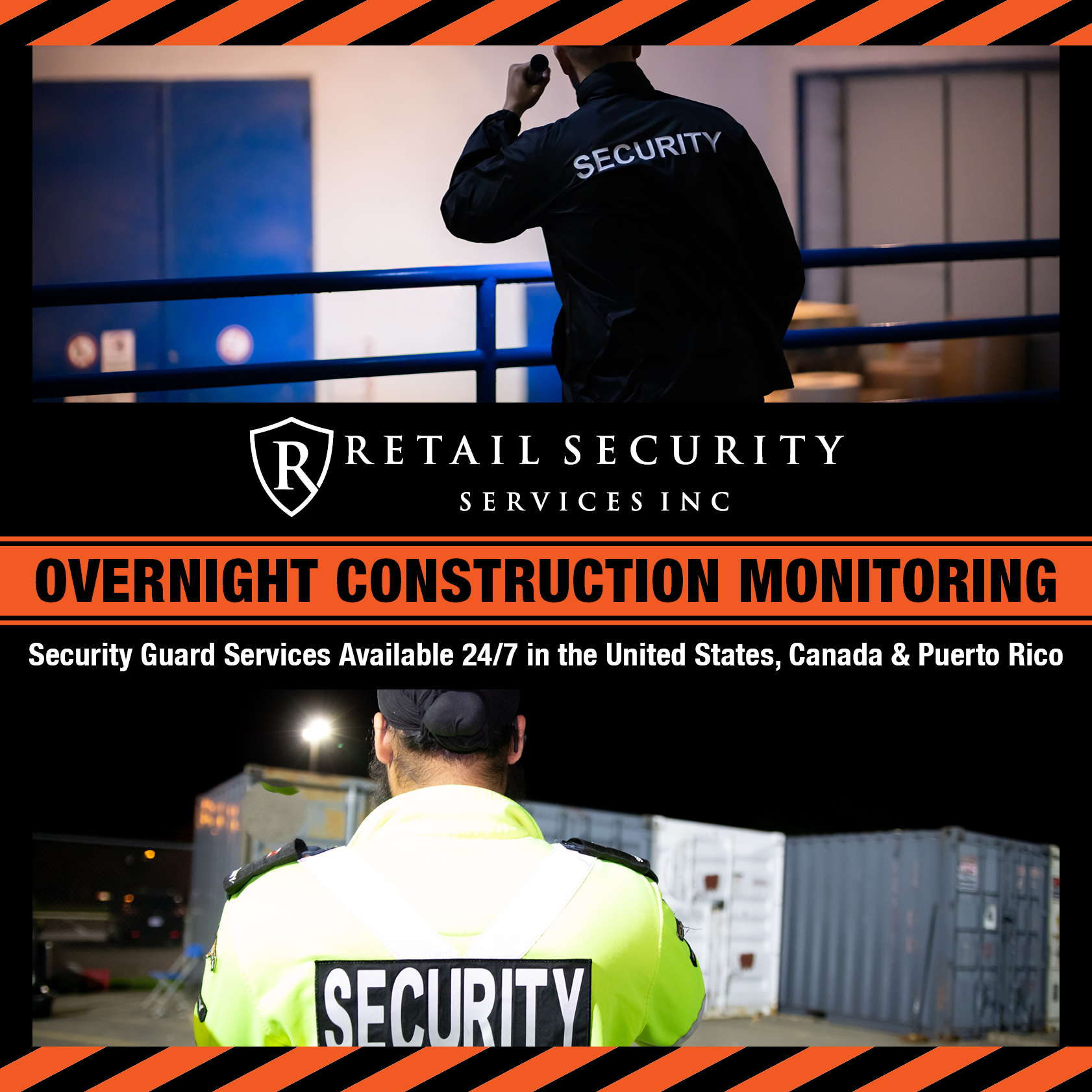 Overnight construction monitoring post